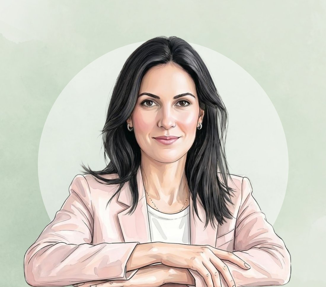 Illustrated portrait of Aysha Khan, CIO & CISO, author of The Buyer's Seat